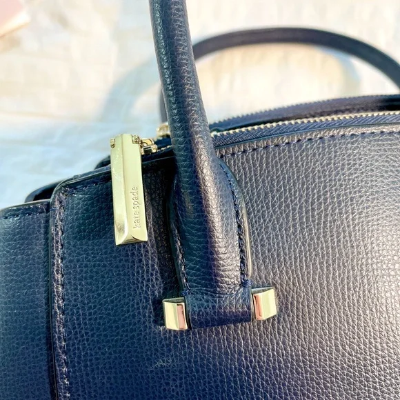 Kate Spade Sydney Small Double-Zip Blazer Blue Satchel Bag - Picture 4 of 16